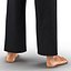 Karate Fighter Black Suit with Fur 3D Model