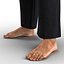 Karate Fighter Black Suit with Fur 3D Model