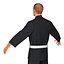 Karate Fighter Black Suit with Fur 3D Model