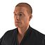Karate Fighter Black Suit with Fur 3D Model