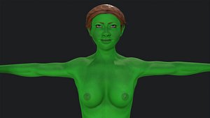 Green Girl Character model