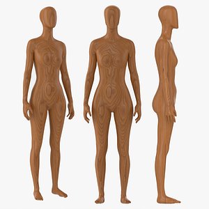 3D Female mannequin wooden full length