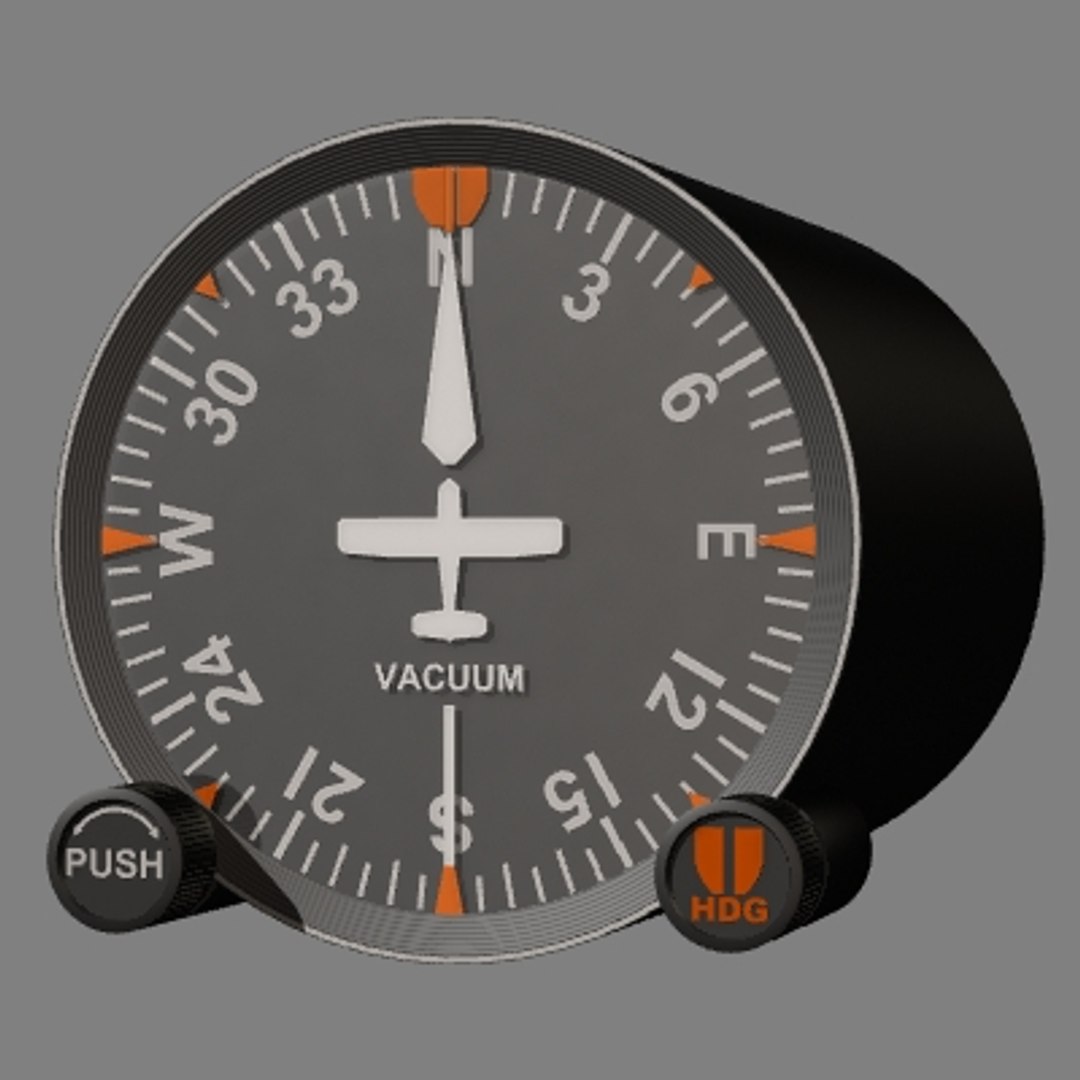 dg directional gyro compass 3d model