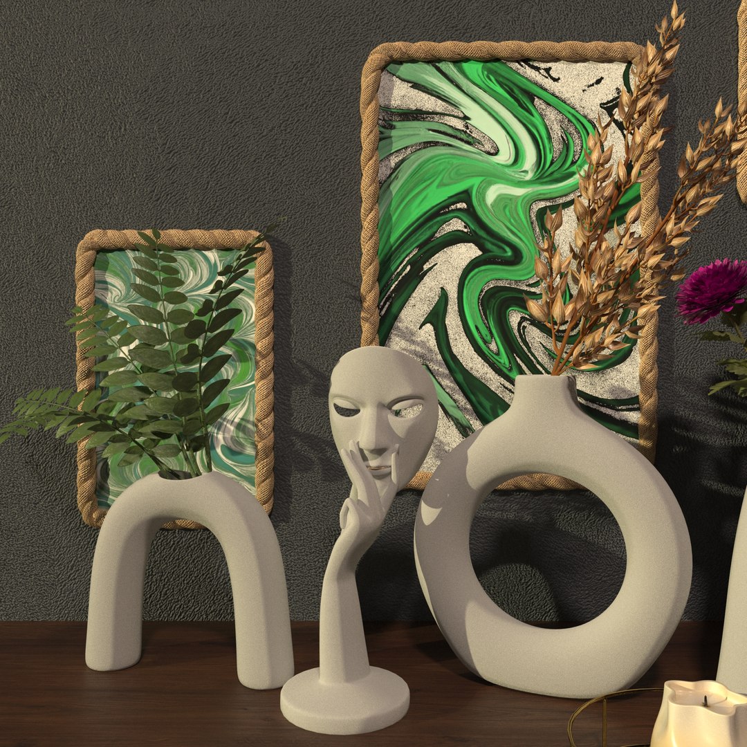 3D DECORATIVE SET Model - TurboSquid 2169282