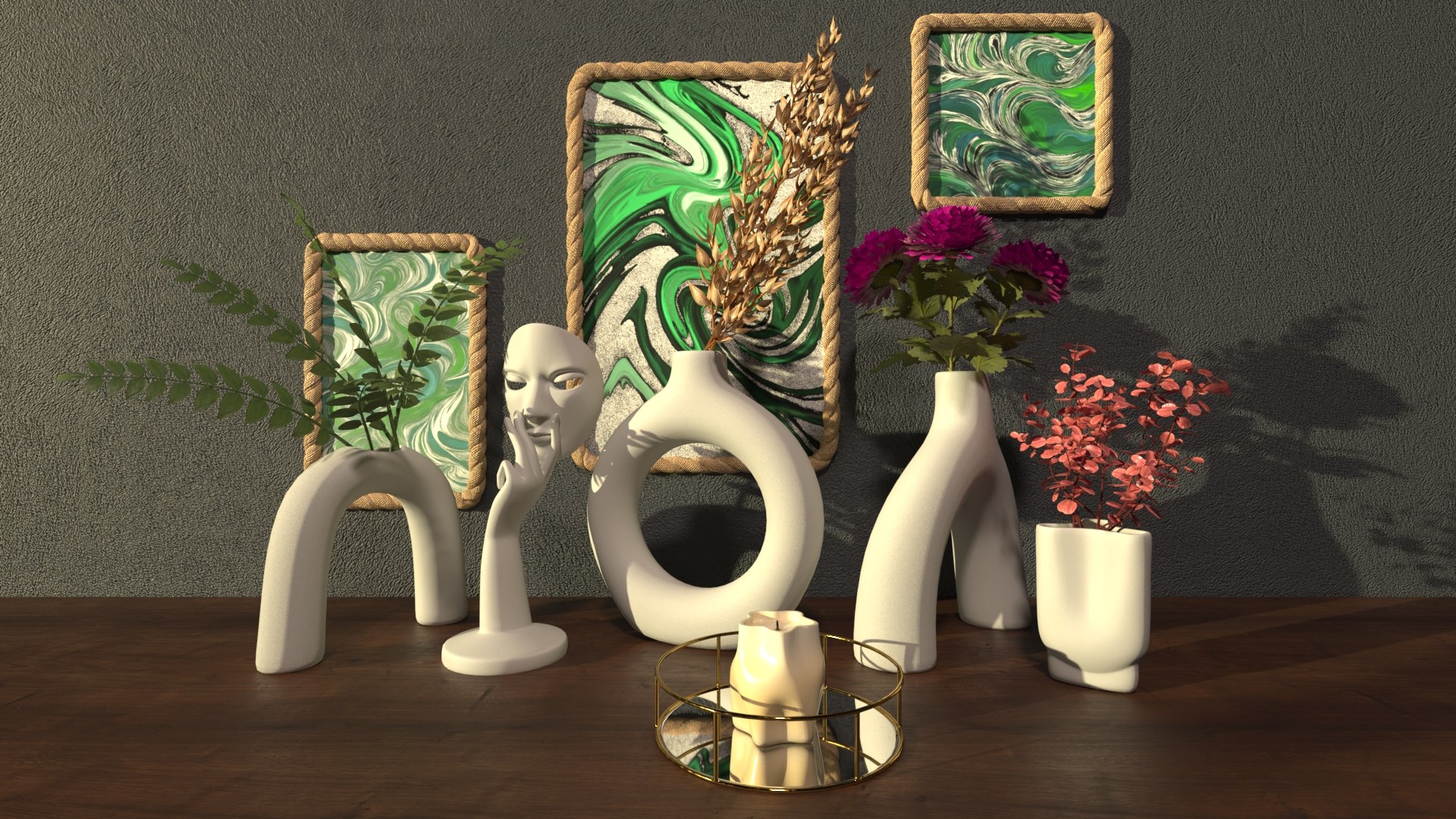 3D DECORATIVE SET Model - TurboSquid 2169282
