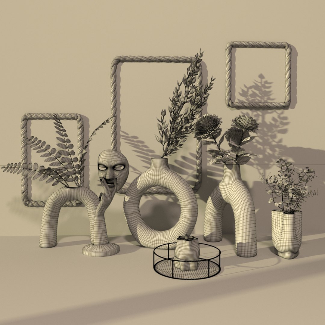 3D DECORATIVE SET Model - TurboSquid 2169282