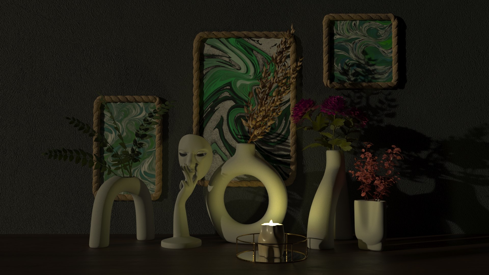 3D DECORATIVE SET Model - TurboSquid 2169282