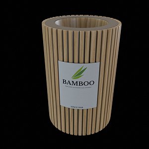 Kitchen utensils-Bamboo Utensil Holder-PBR 3D MODEL 3D model 3D model