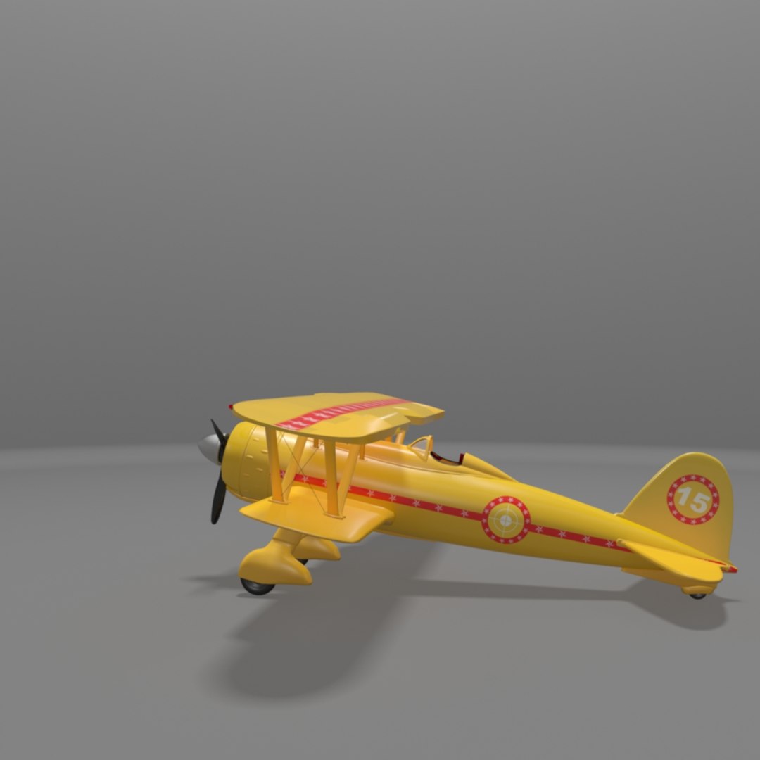 3d model fiat cr42 falco fighter