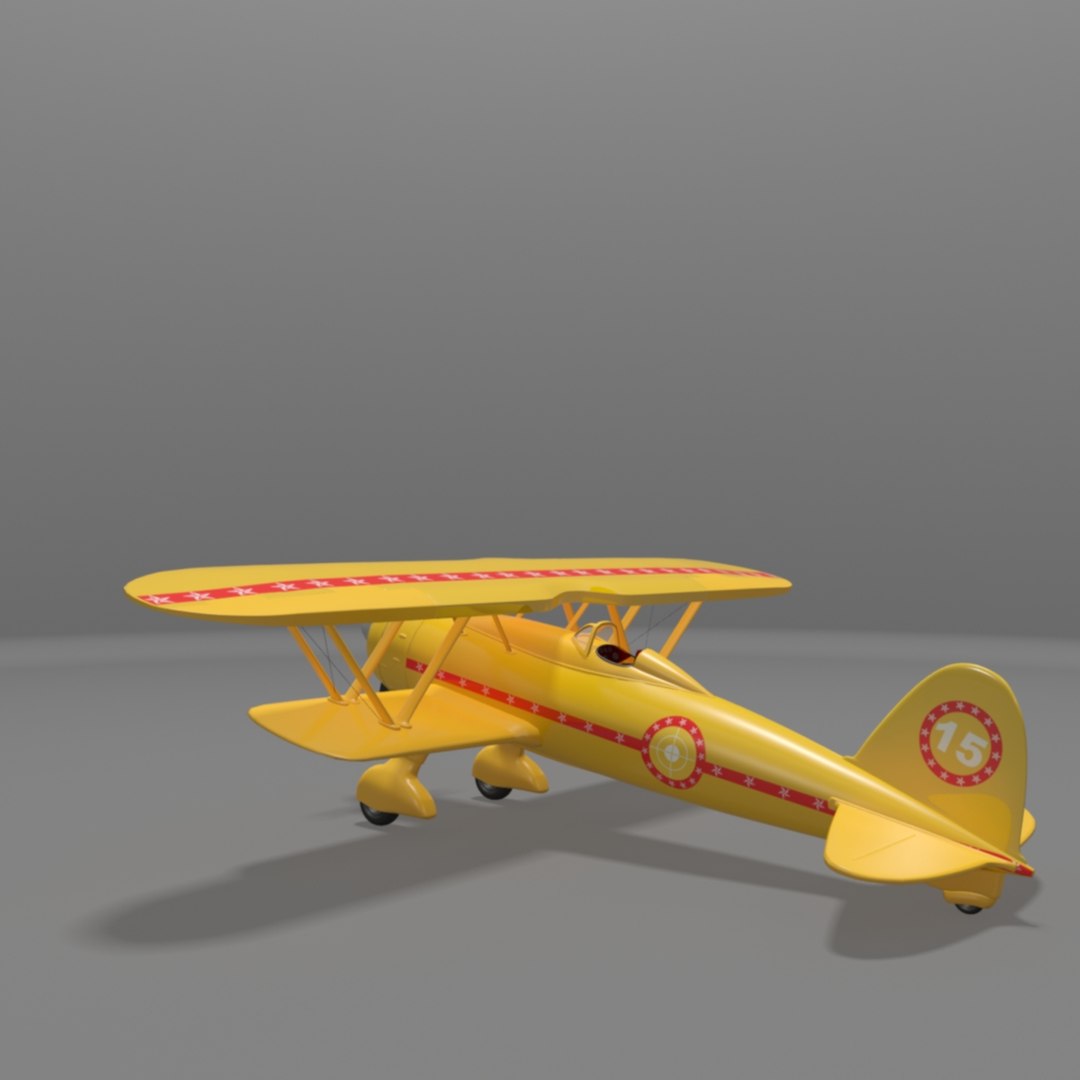 3d model fiat cr42 falco fighter