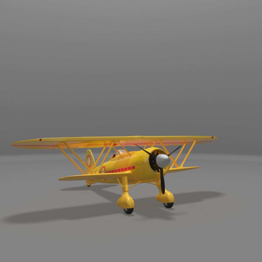 3d model fiat cr42 falco fighter