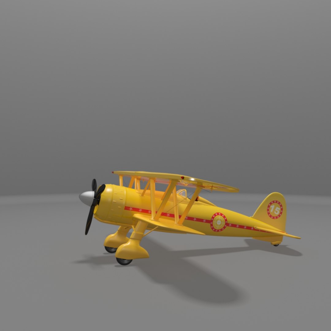 3d model fiat cr42 falco fighter