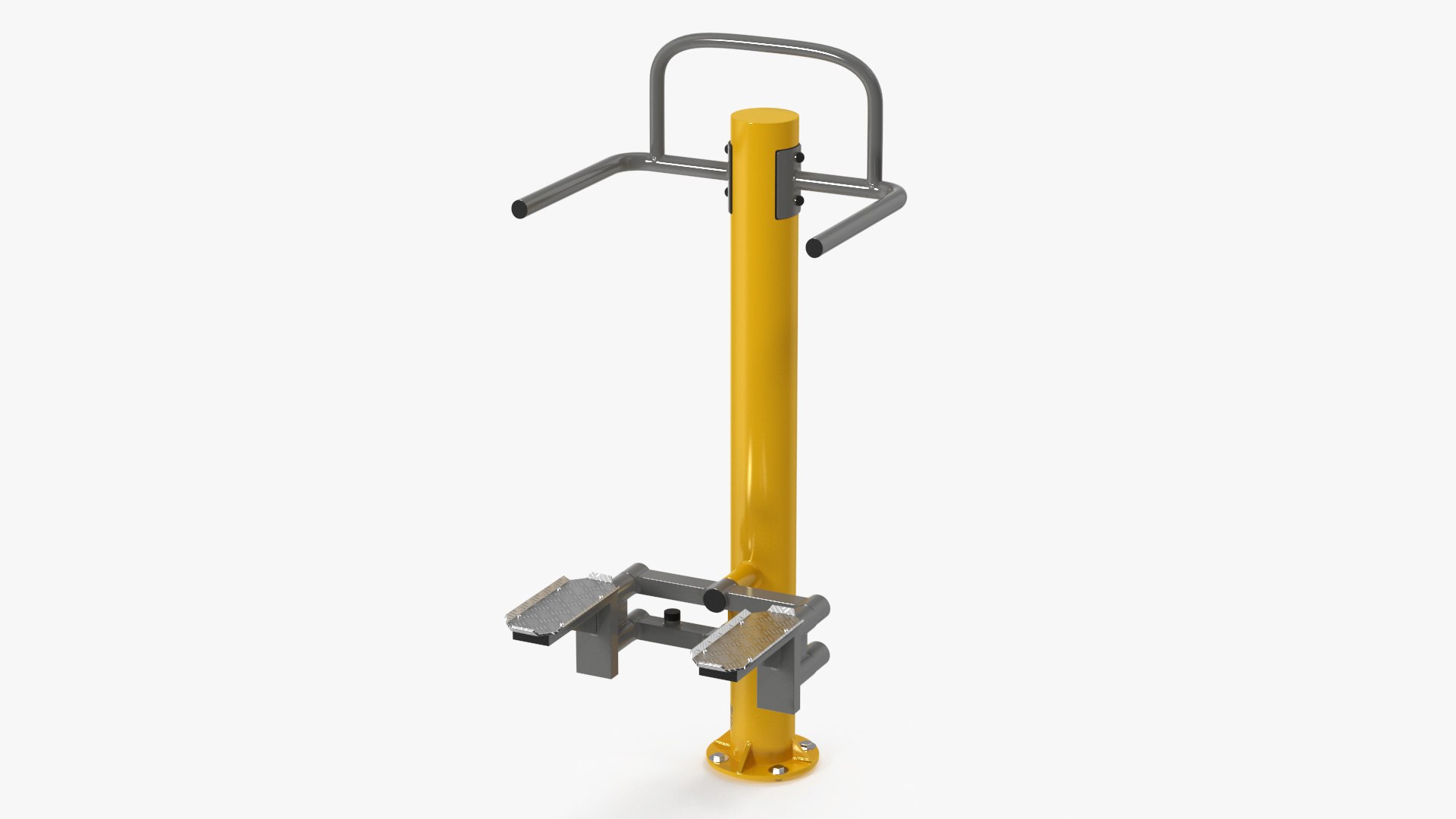 Stepper Outdoor Fitness Equipment Yellow 3D model preview