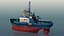 3D Harbour Tug boat I model