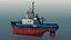 3D Harbour Tug boat I model