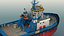 3D Harbour Tug boat I model