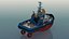 3D Harbour Tug boat I model