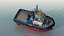 3D Harbour Tug boat I model