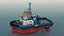3D Harbour Tug boat I model