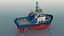 3D Harbour Tug boat I model