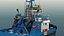 3D Harbour Tug boat I model