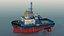 3D Harbour Tug boat I model