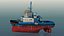 3D Harbour Tug boat I model