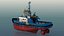 3D Harbour Tug boat I model