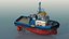 3D Harbour Tug boat I model