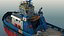 3D Harbour Tug boat I model