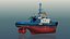 3D Harbour Tug boat I model