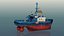 3D Harbour Tug boat I model