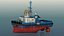 3D Harbour Tug boat I model