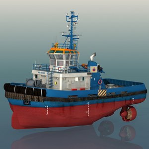 3D Harbour Tug boat I model
