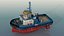 3D Harbour Tug boat I model