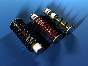 shock absorbers 3d model