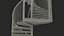 Open Side Spiral Fire Escape Stairs