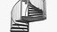 Open Side Spiral Fire Escape Stairs