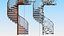 Open Side Spiral Fire Escape Stairs