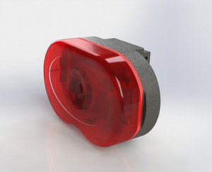 3D model safety bike light