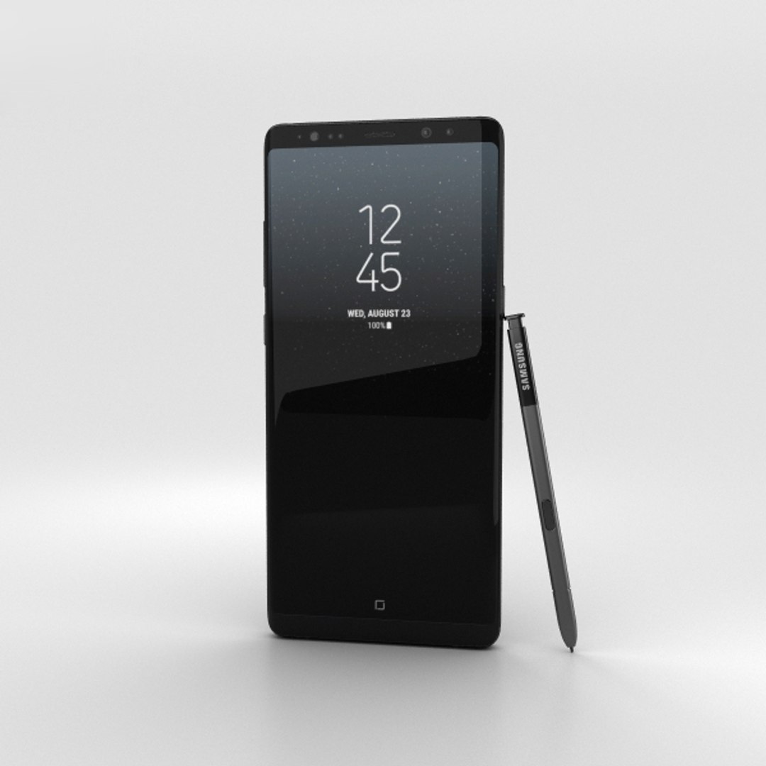 modelo 3d Samsung Galaxy Note 8 Midnight Black - TurboSquid 1374703