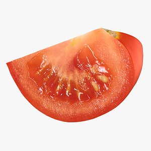 realistic tomato slice 3D