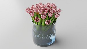 Tulips Vase 3D