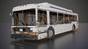 Realistic Old City Bus 3D model