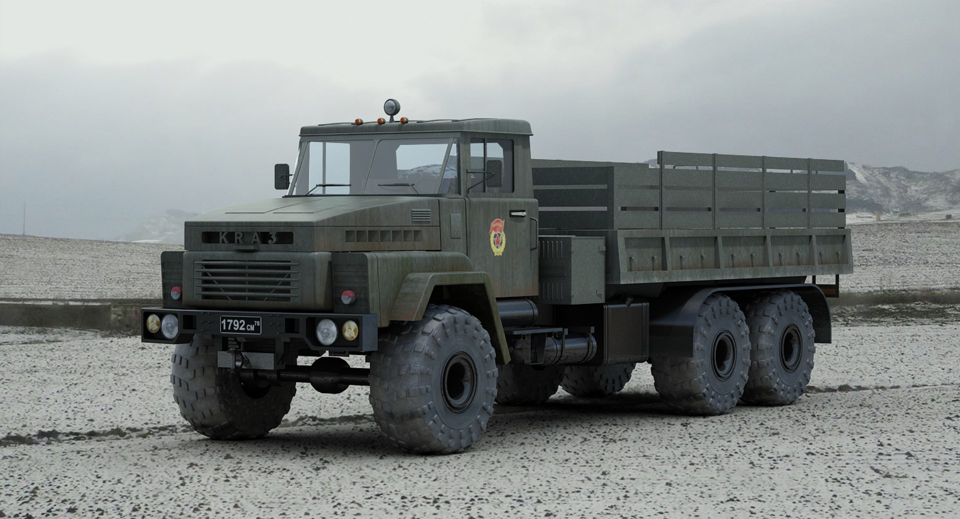 3d Model Soviet Kraz 260 Military Truck