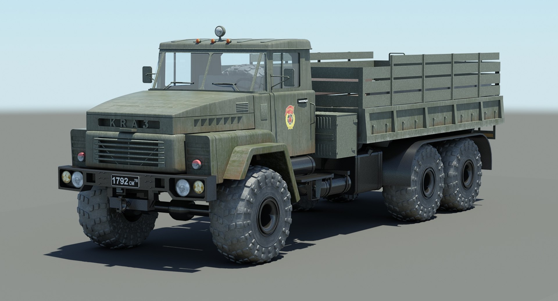 3d Model Soviet Kraz 260 Military Truck