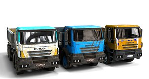 Rigged Dump Truck 3 Pack  High Detail Construction Vehicles