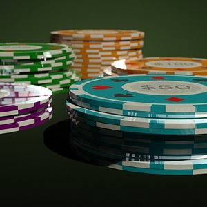 3d model of casino chip