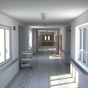 Hospital corridor scene