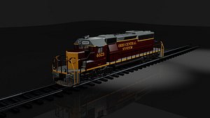 sd40-2 locomotive 3D model